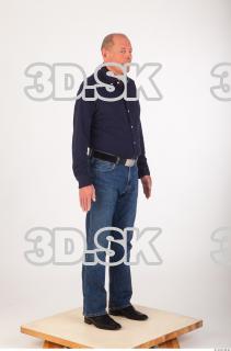 Whole body deep blue shirt jeans of Ed 0008